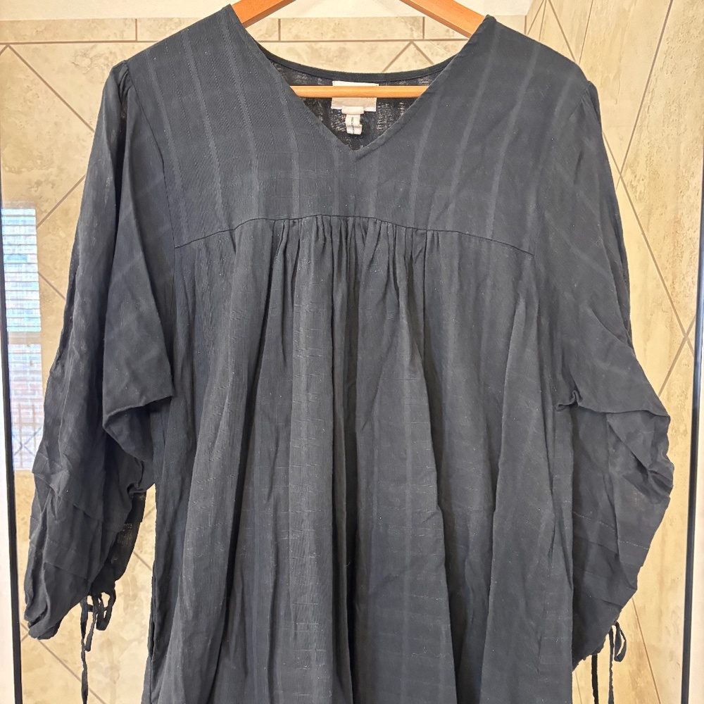 Laude the Label- Black Organic Cotton Muslin Dress- XXS/XS